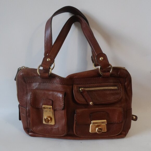 Womens Tod's Brown Leather Took Tracolla Media Shoulder Handbag - Picture 1 of 16